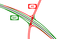 שיפוץ מחלף אלישמע (כביש 531 חותך את כביש 40)