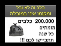 לא עוד שואת הכלבים בישראל  !! stop the mass killing of dogs