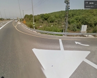 נתיב השתלבות ימינה בצומת יודפת החיצונית